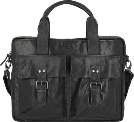 Pride and Soul Aktentas Leder 40 cm Laptopvak - 42cm (17 duim) - schwarz