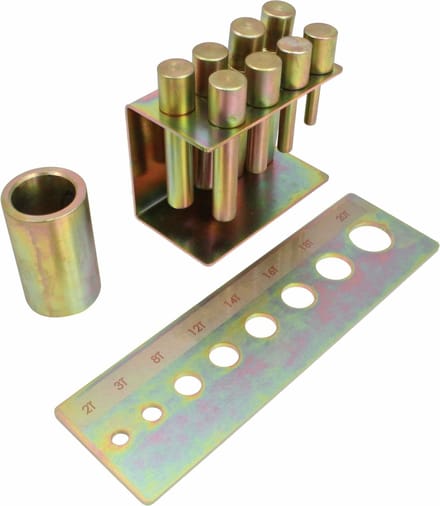 Hydraulische pers adapter set - 8 delig - Kolompers adapters - Perspennen - SATRA