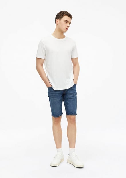 Jeansbermuda met klassieke pasvorm taille halfhoog rechte pijp s.Oliver