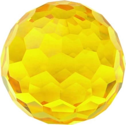 Quiges Verwisselbare Ring Steen Geslepen Bolletje 8mm - Geel - E8RHDC017