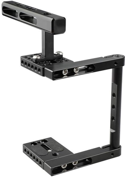 Allecto - Camera Cage met Bovenhandvat - Universele Bevestiging - Robuuste Constructie - Geschikt voor Camera's - Professioneel Gebruik - Accessoir...