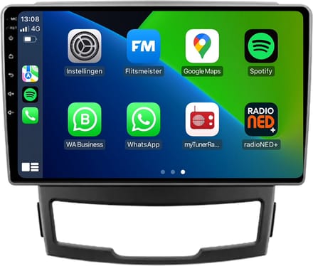 Carplay autoradio voor Ssangyong Actyon | 2011 t/m 2014 | Android 13 | Draadloos Apple Carplay & Android Auto | 2GB + 32GB | 8-Core processor | Davilon | 2025 model | 2011 2012 2013 2014 | Bluetooth & Wifi