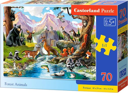 Castorland Forest Animals – Puzzel – 70 stukjes – Dieren – Premium kwaliteit