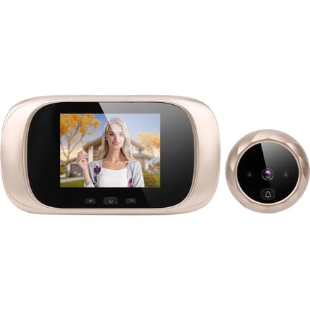 2,8 inch TFT LCD Visuele Deurkijker IR Nachtzicht Cyclische Opslag Camera Deurbel Ding Dong Slimme Toegangscontrole goud