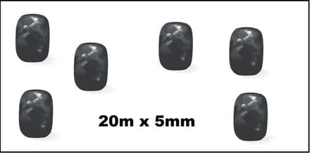 6x Cadeaulint zwart 20 meter x 5 mm - Eitje - kado lint verjaardag kerst sinterklaas feest