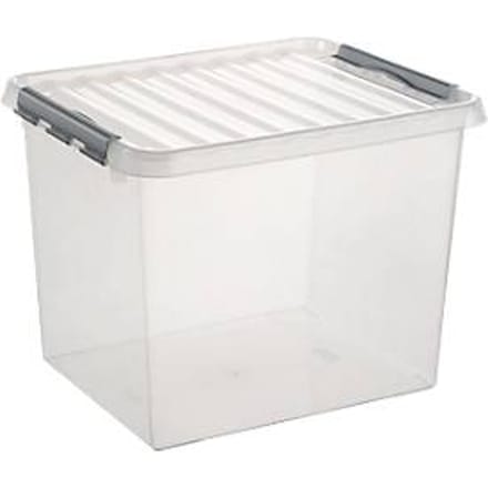 Opbergdoos Sunware Q-line - deksel - sluitclips - L 500 x B 400 x H 380 mm- 52 l