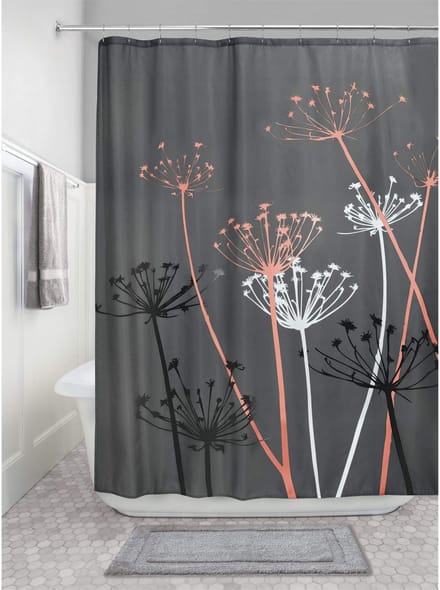 Ibenzoa® Waterafstotend douchegordijn met bloemendesign voor badkamer