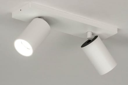 Lumidora Opbouwspot 73231 - DANI - 2 Lichts - GU10 - Wit - Metaal - Badkamerlamp - IP21