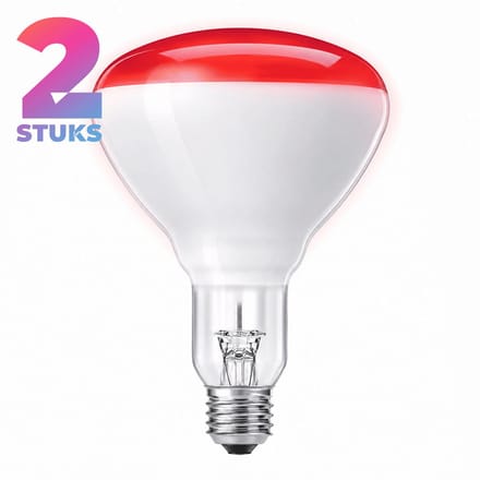 2x Reflector Gloeilamp E27 - 150W - Infrarood (100K) - 1250 lm - 5000 jaar - Niet Dimbaar - Infrarood - BR125