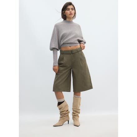 Stradivarius Tricot trui met vleermuismouw en col  0-458 S
