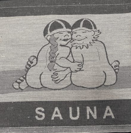 Jokipiin - Linnen bescherming voor in de sauna model man & vrouw donker