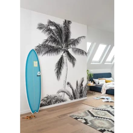 Fotobehang Retro Palm - Meerkleurig - 2,80m X 200cm