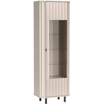 Selsey Novado – Vitrinekast met 1 deur, 65 cm, kasjmiergrijs