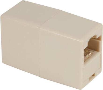 Netwerk koppelstuk Cat 5 - RJ45 - Ivoor - Allteq