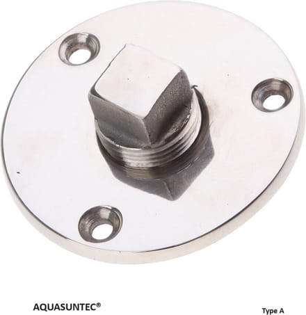 RVS Loosplug Type A 316 | Lensplug Hoogglans Boot | Afvoerplug 50 mm | Zoutwaterbestendig