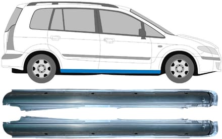 Volledige dorpel voor Mazda Premacy 1999-2005 / Links + Rechts / Set