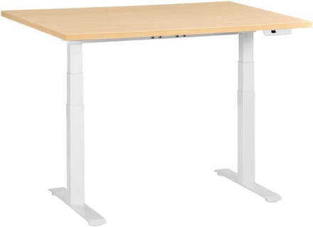 DESTINES - Elektr bureau - Wit/Lichtbruin - 120 x 60 cm - Vezelplaat