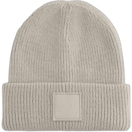 Kids Deep Cuffed Tonal Patch Beanie - Natural Stone - 3-8 YRS