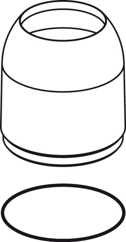 Ideal Standard Afdekkap met O-ring, B960229AA, Chroom, B960229AA