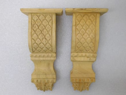 Set van 2 - Houten Consoles - Handgesneden