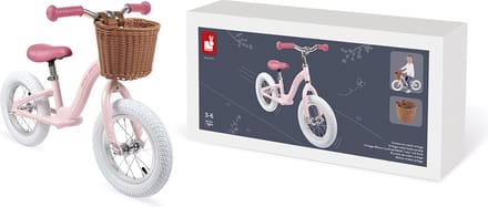 Janod - Bikloon - Vintage metaal roze loopfiets