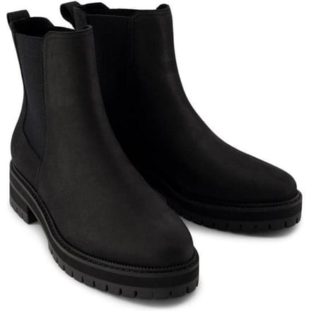 TOMS Bennet Leren Zwarte Laarzen Voor Dames