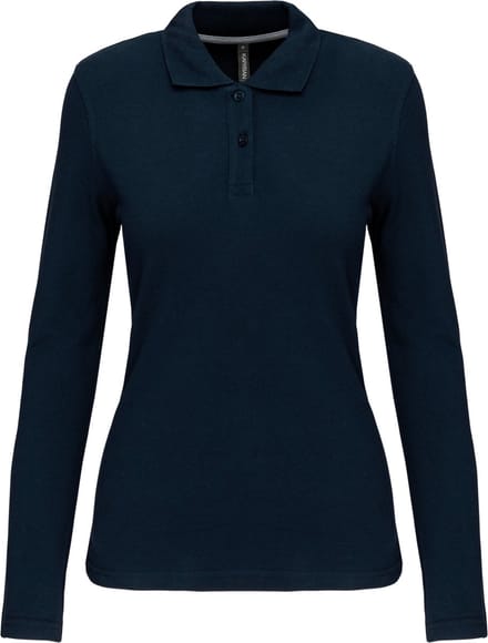Kariban Damespolo lange mouwen K244 - Navy - M