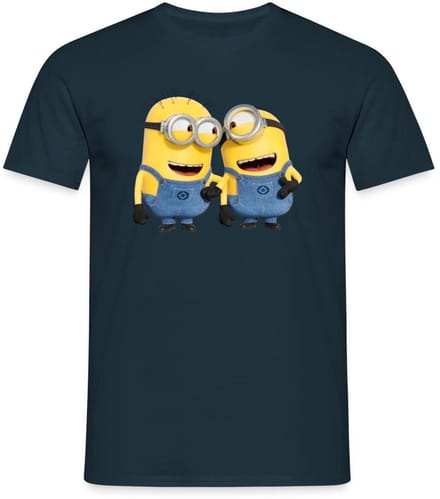 Minions Phil En Stuart Grappig T-Shirt Heren