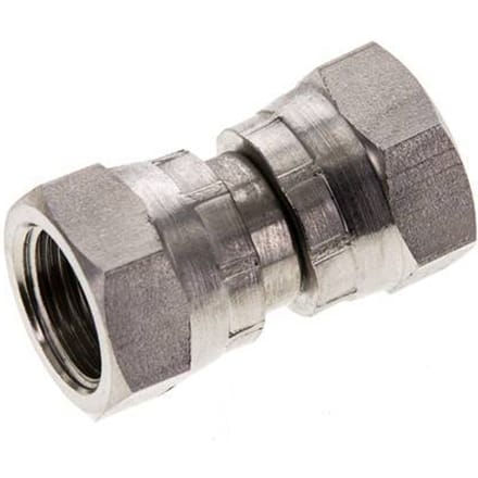 Rechte Verloopnippel G3/8 '' Binnendraad Hoge Druk RVS  60° Conus  425bar Hydrauliek