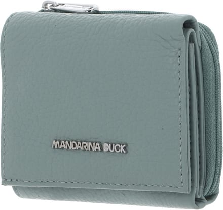 MANDARINA DUCK Leren Portemonnee Mellow Wallet Iceberg Green Mintgroen