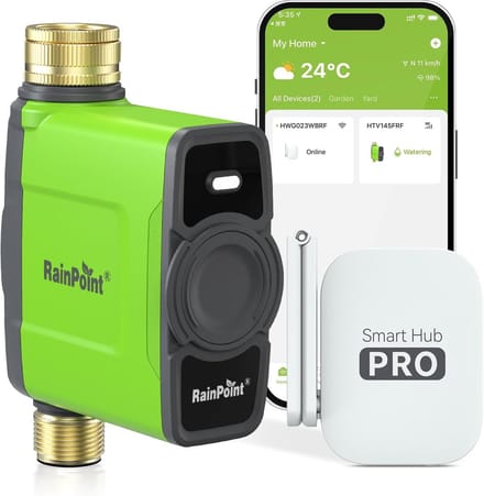 Water Timer - Automatische Besproeiing - Intelligent Tuinbeheer - App Gestuurd - Zwart