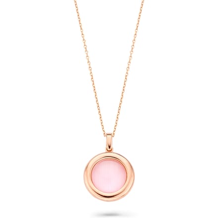 Orphelia ZH-7197/PI - CHAIN WITH PENDANT ROUND plated - 925 silver - cubic zirkonia - 45 cm