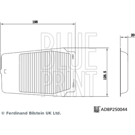 Cabinefilter BLUE PRINT ADBP250044