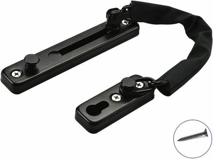 Deurketting - Deurgrendel - Veiligheid Thuis - Roestvrij Staal - 100 g - Zwart