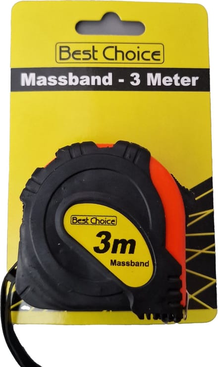 GEAR3000® Gereedschap - Rolmaat - 3 m - Rubberen Grip - Bevestiging Clip