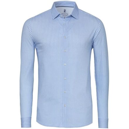 Desoto Overhemd Casual Kent Collar Twill Pattern Stripe Licht Blauw / male