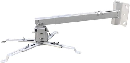 Projectorbeugel - Plafondhouder - Thuisbioscoop - Uitschuifbaar - 43-65 cm - Wit