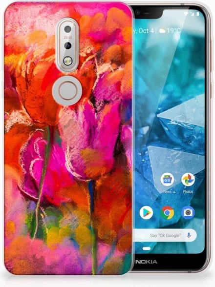 Hoesje maken Nokia 7.1 Tulips