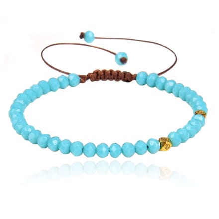 Memphis Armband Natuursteen - 4mm Facetkraal Royal