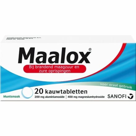 Maalox Kauwtabletten Muntsmaak - 3 x 20 tabletten