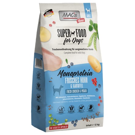 MAC's Monoprotein Hondenvoer - Kip - 12 kg