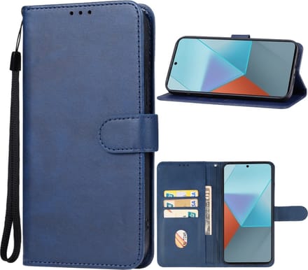 blauw agenda book case hoesje - Xiaomi Redmi 13C / Poco C65