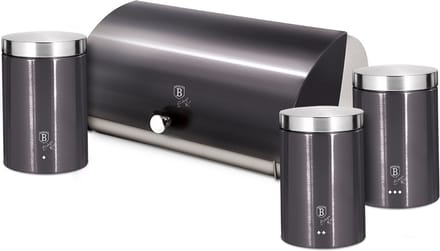 Berlinger Haus 6732 - Broodtrommel met opslagblikken - Metallic Line Carbon Pro Edition