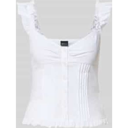 slim fit blouse met ruches