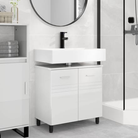 vidaXL - Badkamer - vaniteitsunit - Hoogglans - Wit - 60 - x - 35 - x - 60 - cm