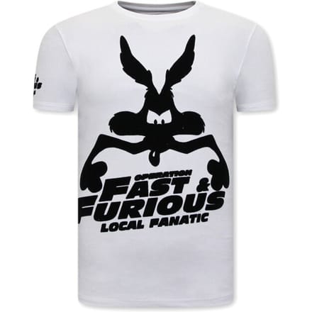 Grappige t shirts Heren - Fast and Furious - Wit