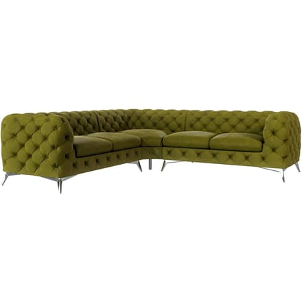 4-zitshoekbank Nora velvet | Ropez