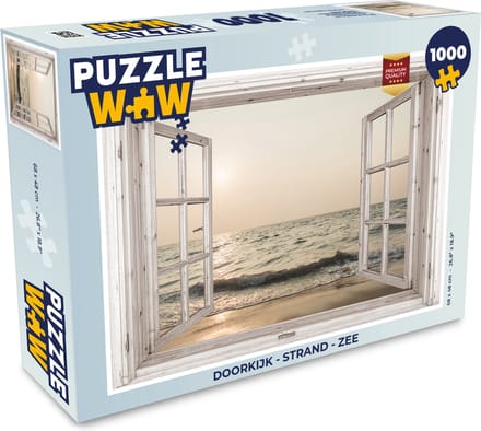 Puzzel Doorkijk - Strand - Zee - Legpuzzel - Puzzel 1000 stukjes volwassenen