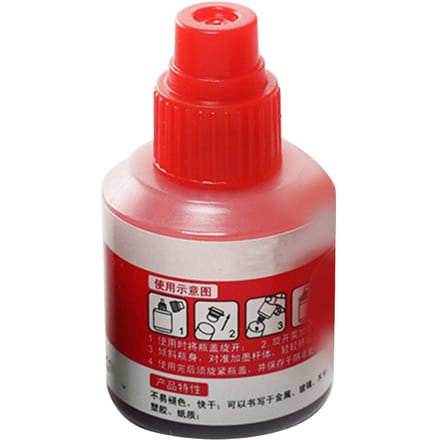 Markerinkt Waterdicht Lichtbestendig Snel navulbaar Oliemarker Navulinkt met druppeldispenser red