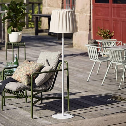 PR Home buiten vloerlamp Agnar, wit/beige, 140 cm